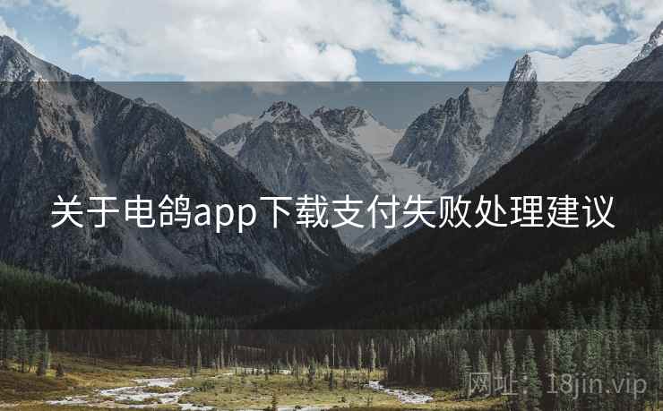 关于电鸽app下载支付失败处理建议 关于电鸽app下载支付失败处理建议